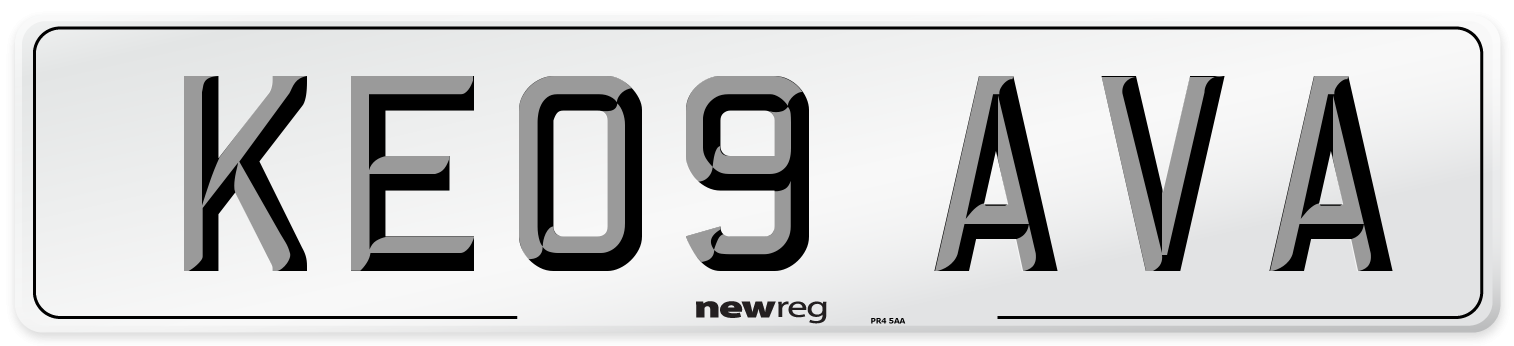 KE09 AVA Number Plate from New Reg